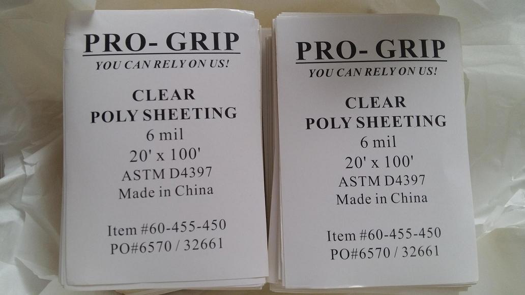 len&ccedil;ol de polietileno transparente